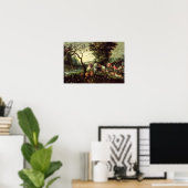 De dieren die Noah's ark binnenkomen Poster (Thuiskantoor)