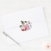 De dieren ronde sticker (Envelop)