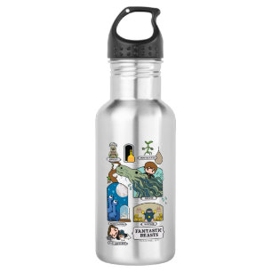 De Dieren van de cartoon in Habitat Waterfles