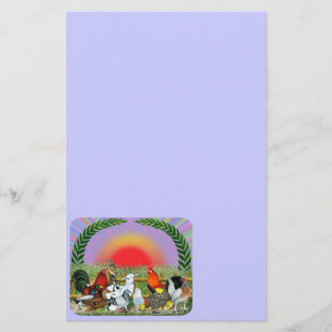 De Dieren van het boerderij Briefpapier