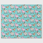 De Dieren van het boerderij Cadeaupapier (Vlak)