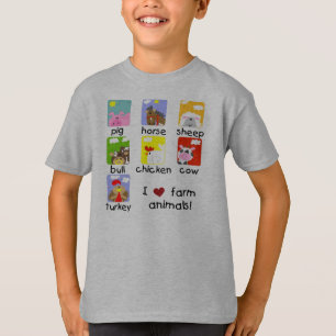 De Dieren van het boerderij T-shirt