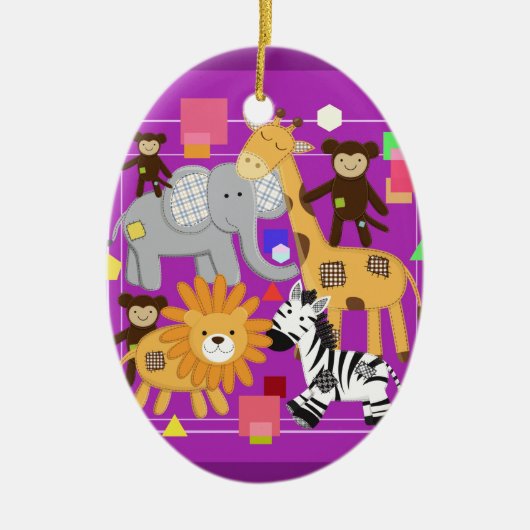 De dierentuin. keramisch ornament (Voorkant)