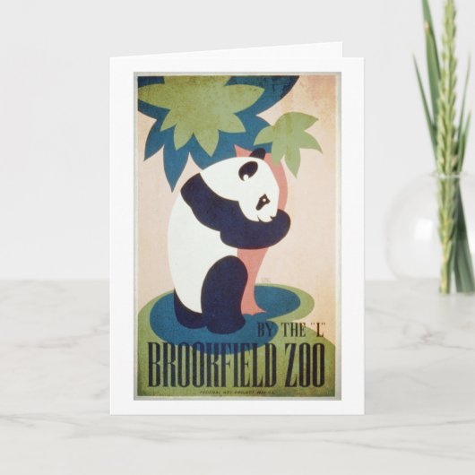 De dierentuin-Panda van Brookfield Kaart (Voorkant)
