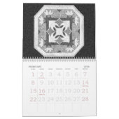 De digitale Quilt-agenda in zwart-wit Kalender (Feb 2026)