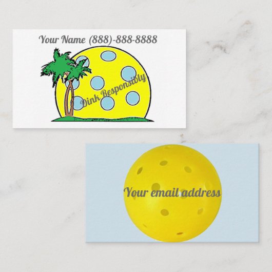 De Dink cartes de visite de façon responsable (Devant / Derrière)