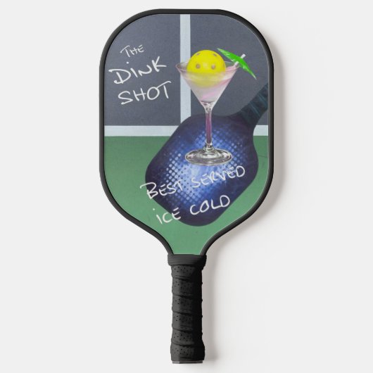 De Dink Shot Pickleball Humor Paddle (Voorkant)