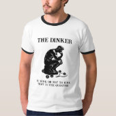 De dinker denker gepersonaliseerde grappige pickle t-shirt (Voorkant)