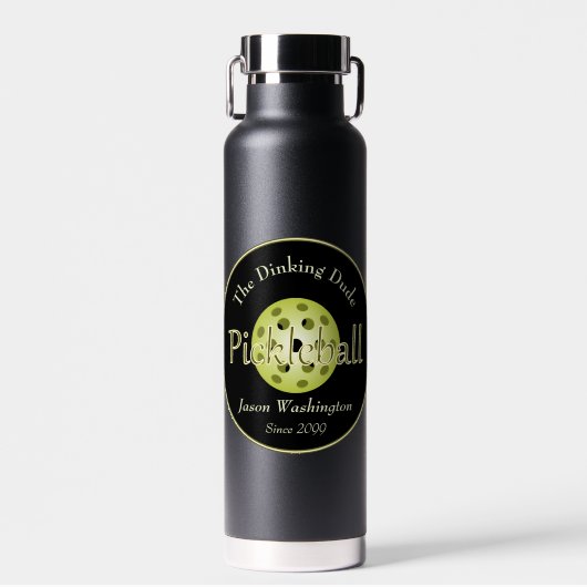 De Dinking Dude Duo Pickleball Ball De Thor Waterfles (Voorkant)