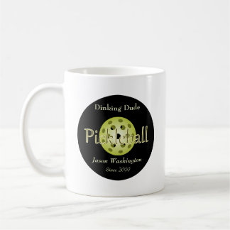 De Dinking Dude Guy Pickleball Ball Koffiemok