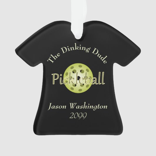 De Dinking Dude Guy Pickleball Ball Ornament (voorkant)