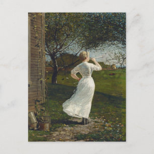 De Dinner Horn van Winslow Homer Briefkaart