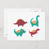 De dinosauriërs briefkaart (Voorkant / Achterkant)