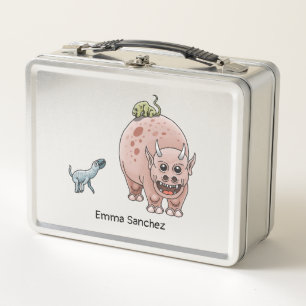 De dinosauriërs zijn klaar voor de school lunch