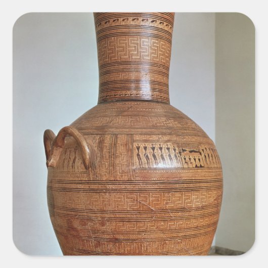 De dipylon Amphora Vierkante Sticker (Voorkant)