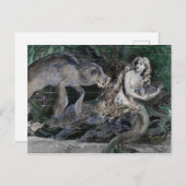 De directeur ontmoet een zeemeermin feestdagenkaart (Voorkant / Achterkant)