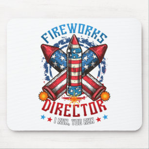 De Directeur van het vuurwerk ik stel u 4 van Juli Muismat