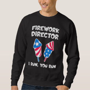 De Directeur van het vuurwerk ik stel u op 4 juli Trui
