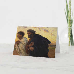 De discipelen Peter en John Running Kaart