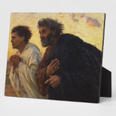 De disciples Peter en John Running Fotoplaat (Zijkant)