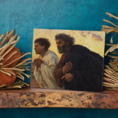 De disciples Peter en John Running Fotoplaat (Zijkant)