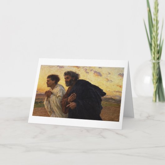 De disciples Peter en John Running Kaart (Voorkant)