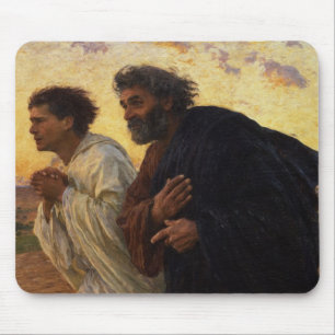 De disciples Peter en John Running Muismat