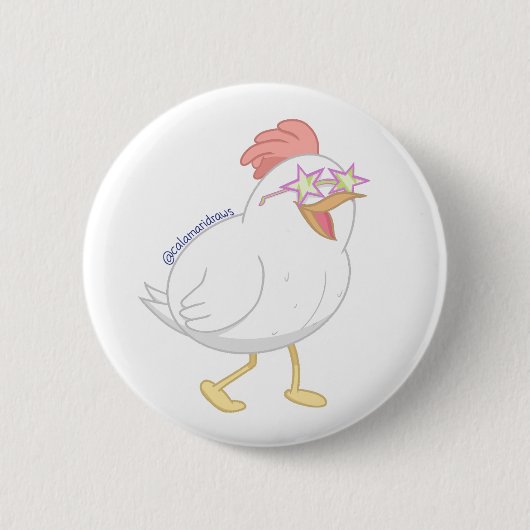 De Disco Kip Ronde Button 5,7 Cm (Voorkant)