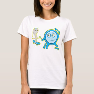 De Dish Ran Away met de Spoon Funny Cartoon T-shirt