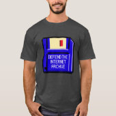 De diskette voor internetarchivering verdedigen t-shirt (Voorkant)