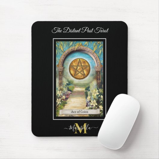 De Distant Past Tarot Deck Aas van Munten Monogram Muismat (Met muis)