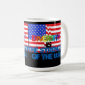 De Diversiteit van de V.S. van Graffiti IS Sterkte Koffiemok (Voorkant rechts)