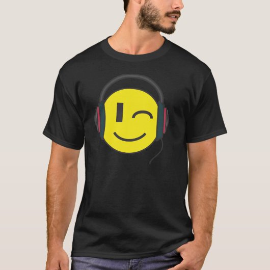 De DJ-emoticon T-shirt (Voorkant)