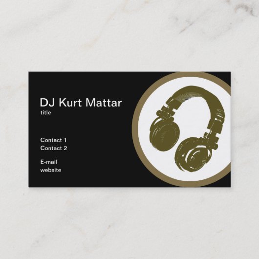 De DJ professional Visitekaartje (Voorkant)