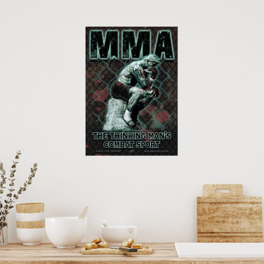 De Dk van de DK van de Drijfveer van Thinker MMA Poster (Keuken)