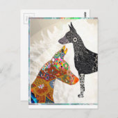 De Doberman-expressiekaart Briefkaart (Voorkant / Achterkant)