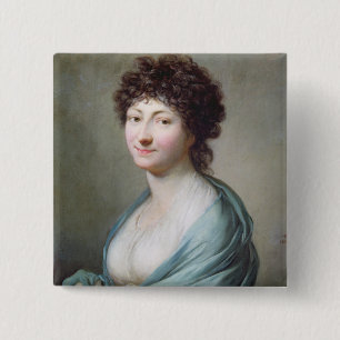 De dochter: Portret van Caroline Susanne Graff Vierkante Button 5,1 Cm