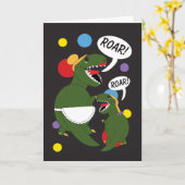 De Dochter Tyrannosaurs Rex van de moeder Kaart (Gele Bloem)