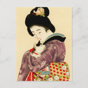 De dochter van de koopman van Mizuno Tashikata Briefkaart