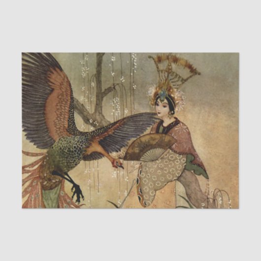“De dochter van de sultan” door Thomas Mackenzie Tissuepapier (Voorkant)