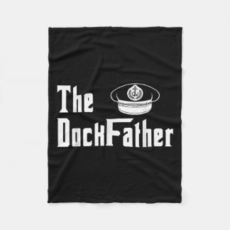 De Dock Vader Kapitein van de Boot Papa Grappig Fa Fleece Deken