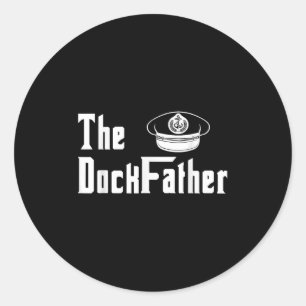 De Dock Vader Kapitein van de Boot Papa Grappig Fa Ronde Sticker