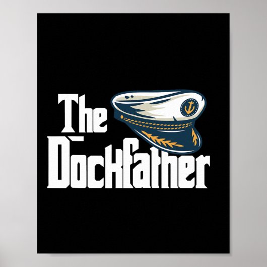 De Dockfather Grappige Boot Vissersboot Vader Capt Poster (Voorkant)