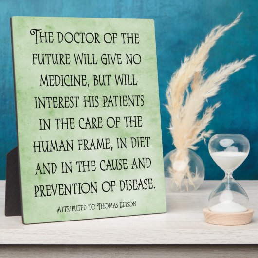 De Doctor of the Future Chiropractic Quote Plaque Fotoplaat (Zijkant)