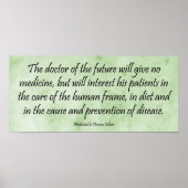 De Doctor of the Future - Edison Quote Print (Voorkant)