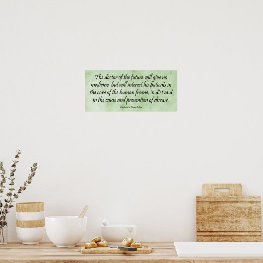 De Doctor of the Future - Edison Quote Print (Keuken)