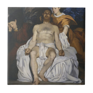 De dode Christus met Angels (door Édouard Manet) Tegeltje