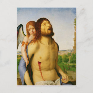 De dode Christus ondersteund door een engel, c.147 Briefkaart