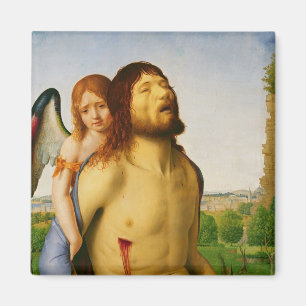 De dode Christus ondersteund door een engel, c.147 Magneet