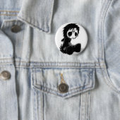 de dode gothische pop ronde button 5,7 cm (In situ)